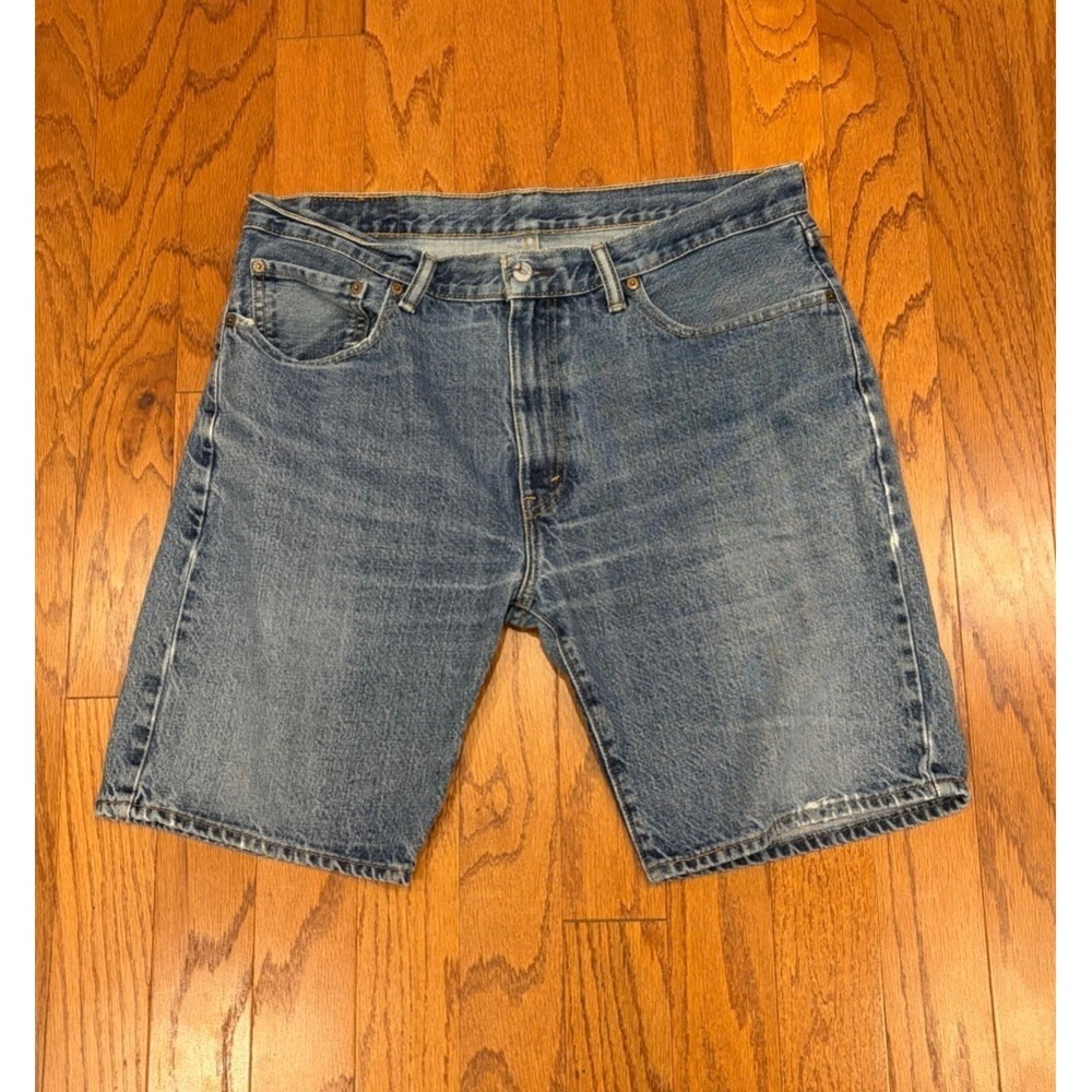 Levi's 505 Regular Fit Denim Shorts Jorts Men Size 36 Medium Wash Relaxed Fit 🔥